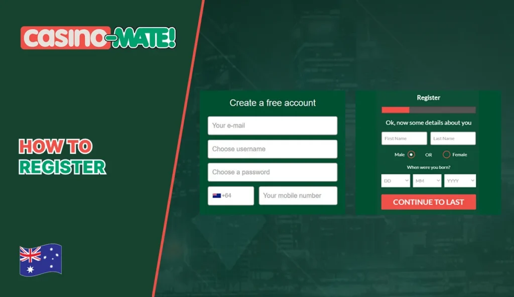 How to register at Casino Mate step by step